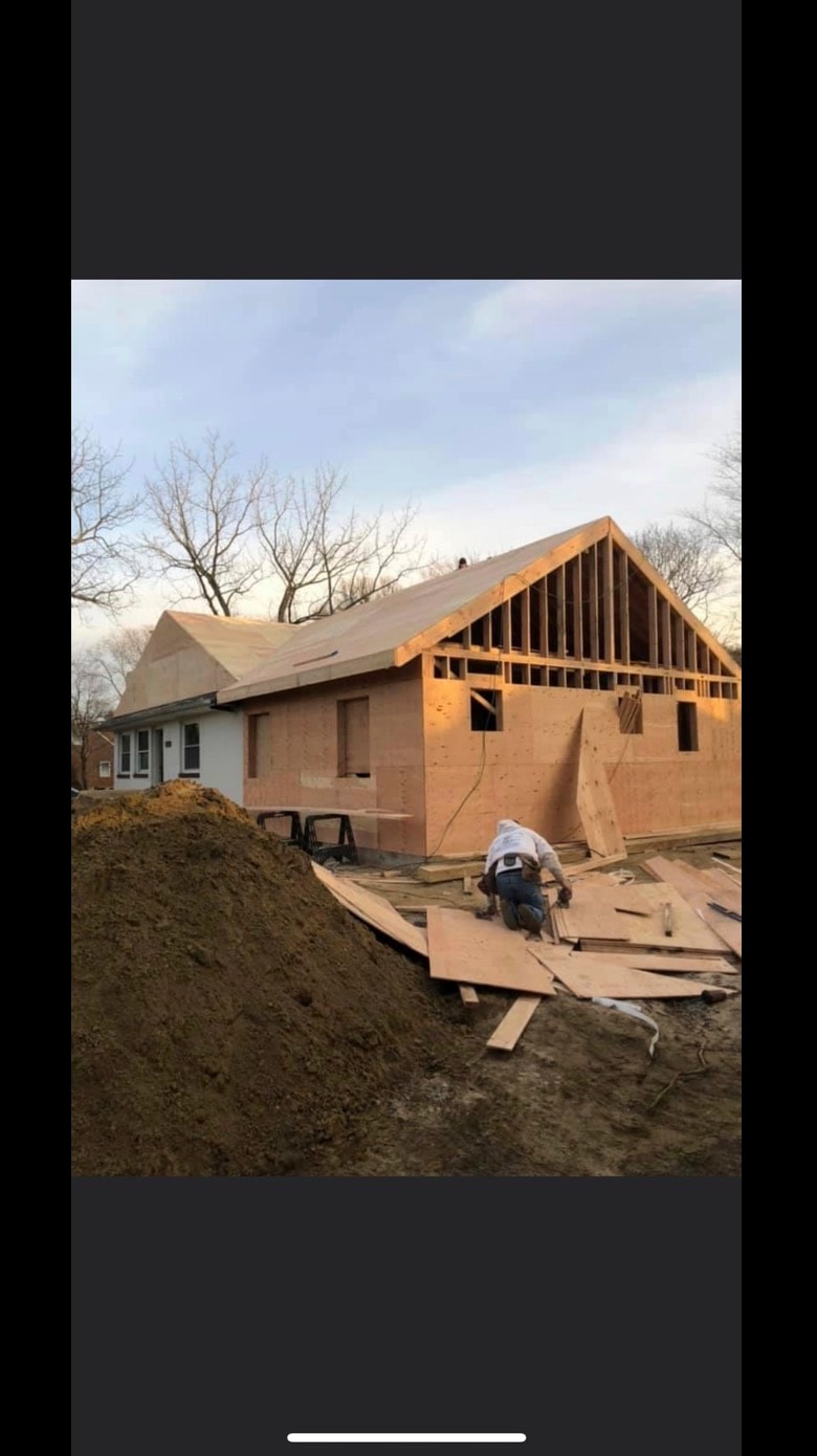 Home addition framing with crew — Cole James Builders NJ