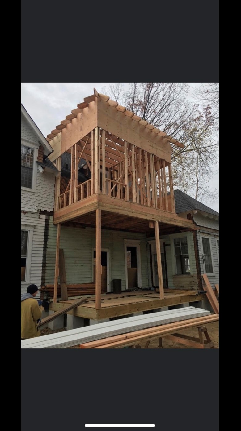 Two-story home addition framing — Cole James Builders NJ