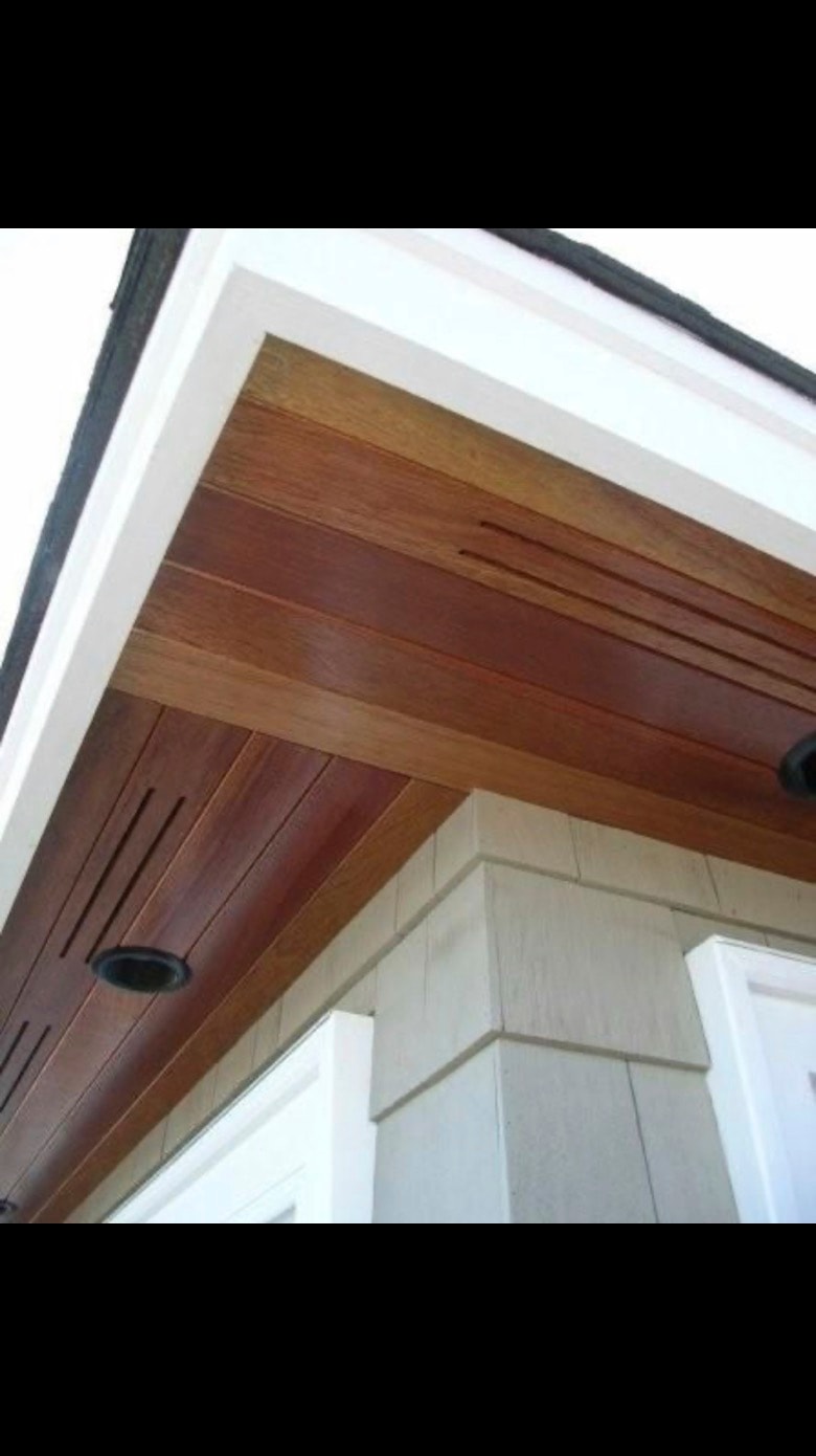 Custom cedar soffit and trim detail — Cole James Builders NJ