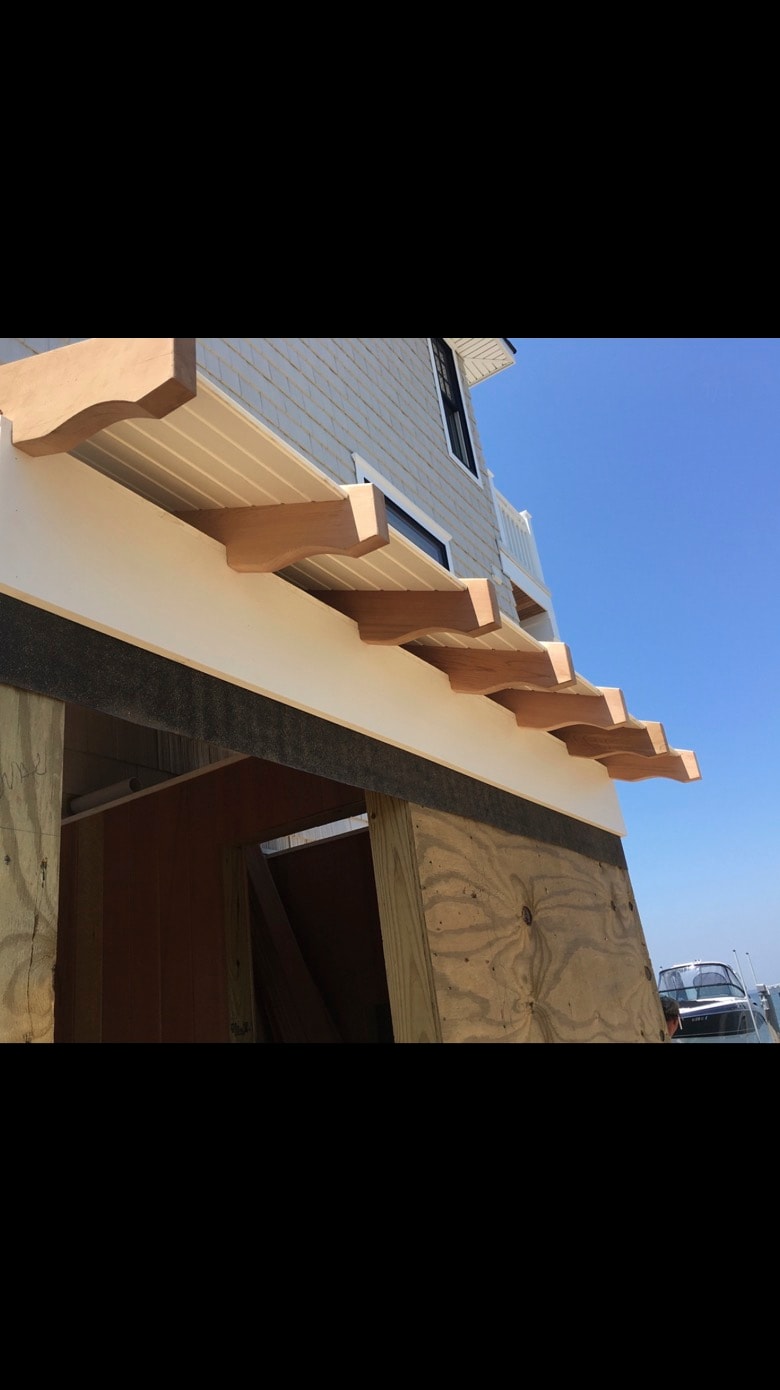 Custom timber brackets — Cole James Builders NJ