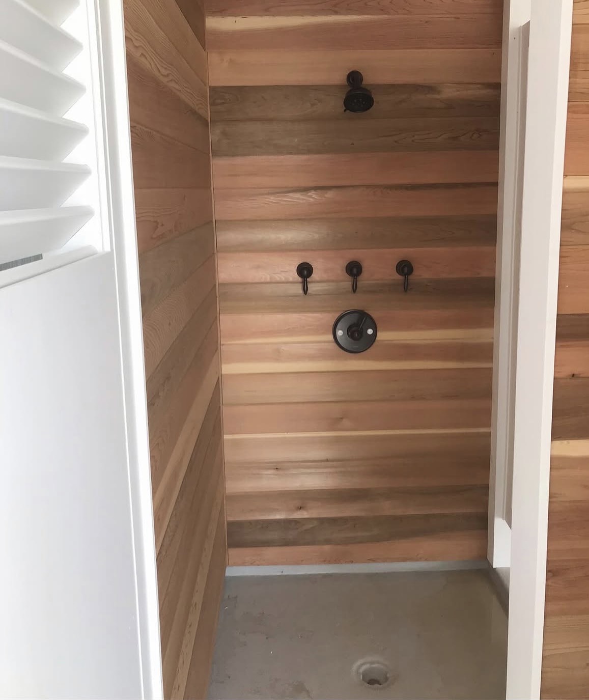 Cedar shiplap shower — Cole James Builders